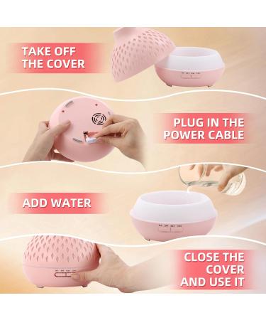 SPLITSKY 400ML Essential Oil Diffuser with Remote Control - Pink Nebulizer for Aromatherapy and Air Humidification - Buy Online on GoSupps.com