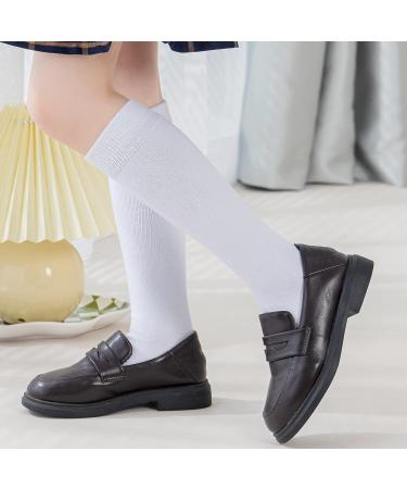 Girls Knee High School Uniform Socks 3-Pack - White - Ages 5-7 - Buy Online on GoSupps.com