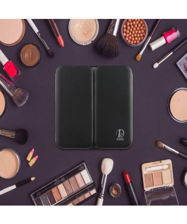 KDKD Travel Mirror: Mini Trifold Lighted Makeup Mirror - USB Rechargeable, Portable and Compact Vanity Mirror with 3 Light Modes, Touch Screen Dimming - Cosmetic Black - Buy Online on GoSupps.com