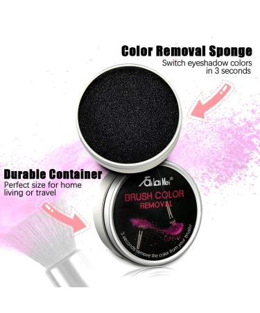 TailaiMei Color Removal Cleaner Sponge - Quick & Easy Makeup Brush Cleaning Solution - No Water or Chemicals Needed - Instantly Switch Eyeshadow Colors - Black - Buy Online on GoSupps.com