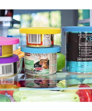 XNIVUIS 8 Pcs Pet Food Can Plastic Lids Caps Can Covers Pet Can Lids Pet Food Can Cover Tin Can Lids Cat Dog Food Toppers for Tins Universal Dog Cat Puppy Can Covers (Yellow Blue Purple Pink) - Buy Online on GoSupps.com