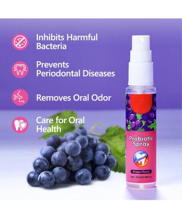 20ml Grape Flavor Mouth Spray - Long Lasting Breath Freshener for Adults & Teens | Prevents Dry Mouth & Bad Breath - Buy Online on GoSupps.com