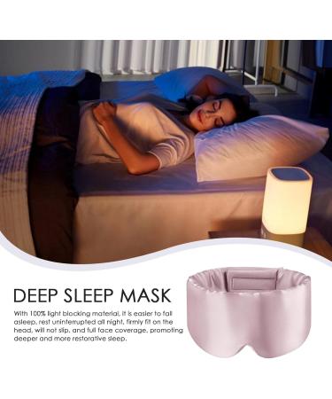 Breathable Silk Eye Mask - Adjustable Comfortable Sleep Mask with Headband - Soft Eye Sleeping Tool in Pink - Buy Online on GoSupps.com