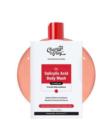 1% Salicylic Acid Body Wash Helps Prevent Back & Body Acne Smoothens Bumpy Texture | For Sweaty Oily Normal And Dry Skin | Paraben And SLS Free Suitable For Men And Women (7.9 Ounce)