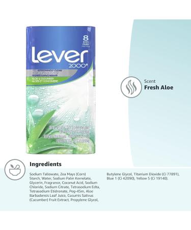 Lever 2000 Aloe & Cucumber Refreshing Body Soap 4oz (Pack of 8) - Antibacterial Cleanser - Buy Online on GoSupps.com