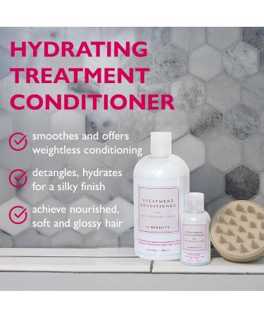 12 Benefits Sulfate-Free Hydrating Hair Treatment Conditioner - Softens & Deeply Hydrates Dry Hair With Argan- Avocado- Marula- and Grapeseed Oil + Noni Berry Extract 2 Fl Oz (56 ML) 2 Fl Oz (Pack of 1) - Buy Online on GoSupps.com