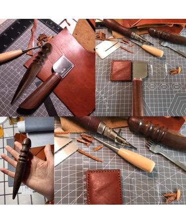Honbay Ebony Wood Leather Edge Burnisher Tool - 4 Grooves for Perfectly Burnished Leather Projects - Buy Online on GoSupps.com