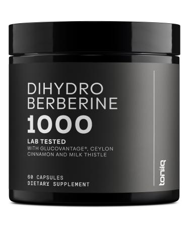 Dihydroberberine Supplement - Ultra High Potency 1,000mg Formula with GlucoVantage 10:1 Ceylon Cinnamon & 50:1 Milk Thistle - Third-Party Lab Tested 60 Count (Pack of 1)
