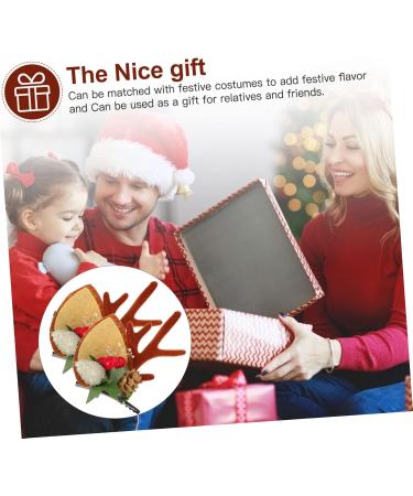 FRCOLOR 2 Pairs Christmas Hair Clips Xmas Kids Hair Accessories Xmas Stocking Stuffers Holiday Hair Accessories Girls Hair Clips Xmas Antler Hair Barrettes Child Pine Cones Elk Iron - Buy Online on GoSupps.com