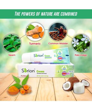 Sorion Herbal Cream - Eczema Psoriasis Relief with Coconut Oil, Neem & Turmeric (Travel-Size) - Buy Online on GoSupps.com