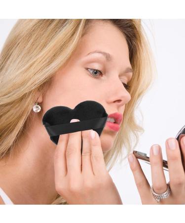 FRCOLOR 8pcs Heart Shaped Makeup Puff Set - Black Cosmetic Foundation Sponge for Face & Body - Ideal for Loose Powder Application - Buy Online on GoSupps.com