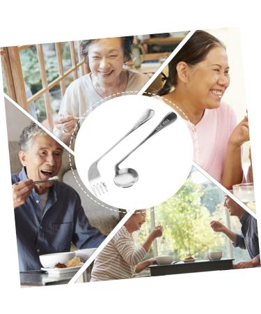 5 Sets Left Hand Cutlery Fork Silver Elder Stainless Steel Feed /1388 (Color : Silverx3pcs Size : 17x4.5cmx5pcs) 17x4.5cmx5pcs Silverx3pcs - Buy Online on GoSupps.com