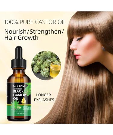 Organic Jamaican Black Castor Oil Hair Growth Oil - 100% Pure Cold Pressed Serum for Hair Face Eyelashes & Nails - Buy Online on GoSupps.com