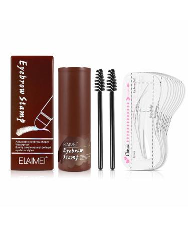 Eyebrow Stamp Shaping Kit - Waterproof Brow Stamp with 10 Reusable Templates for Perfect Eyebrows - Buy Online on GoSupps.com