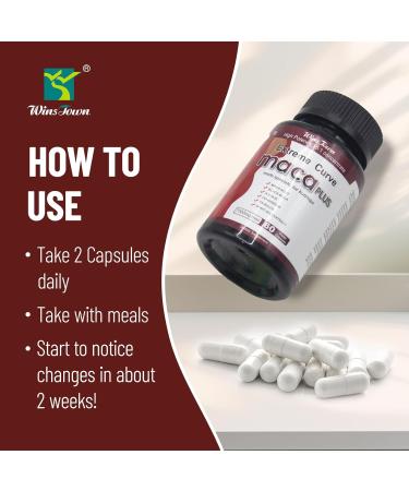 Wins Town Maca Plus Capsules 7500mg Big Booty Enhancer with Maca Root Gluteus Boost Vitamins for Women's Extreme Curve 60 Count - Buy Online on GoSupps.com