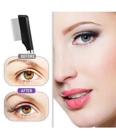 Small Eyelash Comb 2 Pack - Metal Eyelash Brush & Eyebrow Grooming Tool for Perfect Eye Makeup - Buy Online on GoSupps.com