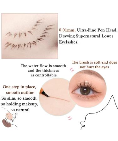 Vtrem 3PCS Eyeliner Pen Set - No-Skip Ultra-Fine Tip Liquid Eyeliner Pencil for Women - Waterproof Smudgeproof Long-Lasting Eye Liners in Black/Brown/Coffee Color - 0.56oz - Buy Online on GoSupps.com