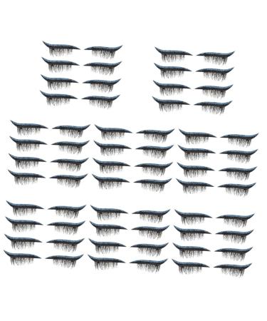 minkissy 32 Pairs False Eyelash Stickers Glitter Eye Line Strip Stickers Eyelashes with Eyeliner Sticker Reusable Eyelash Stickers Cosmetic Eye Lashes Eye Patch Miss Plastic Make up