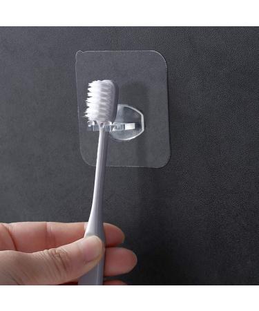 Buy Wuuraa Transparent Toothbrush Holder - Self-Adhesive Hygienic Stand for Razors & Shaving in Kitchen & Bathroom - International Shipping Available - Buy Online on GoSupps.com
