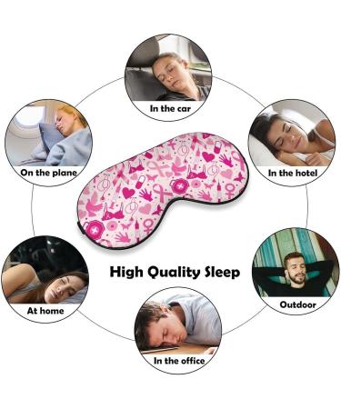 Breast Cancer Awareness Sleep Mask for Women | Adjustable Eye Shades with Elastic Strap | Comfortable & Stylish Sleeping Solution - Buy Online on GoSupps.com