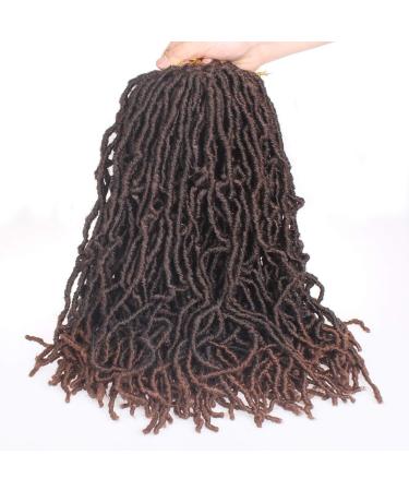 Xtrend 7 Packs 18 Inch Pre-Looped Nu Faux Locs Crochet Braids Hair Extensions Wavy Goddess Faux Locs Ombre Synthetic Braiding Hair Wavy Gpysy Soft Locs Crochet Hair 18strands/pack 1B/30# 18 Inch (Pack of 7) T30# - Buy Online on GoSupps.com