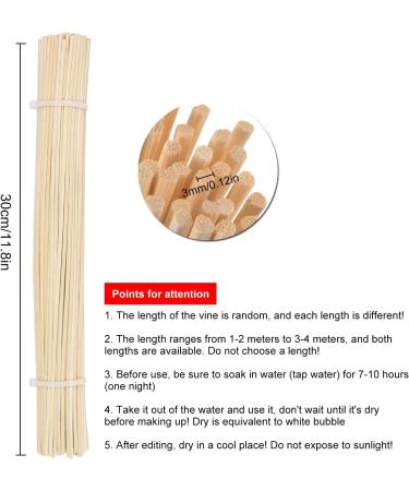 Jackfru 100 Pcs Reed Diffuser Sticks | 3mm x 30cm Rattan Peddigrohr for Room Fragrance - Ideal Replacement for Home & International Shipping - Buy Online on GoSupps.com