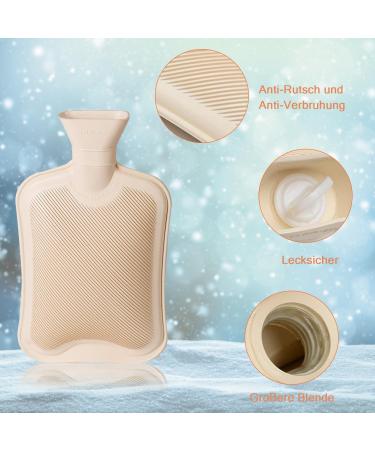 Eyl Keup Foot Warmer | 2-in-1 Heat Bottle for Cold Feet | Large 2L Electric-Free Solution | Super Soft & Warm Winter Comfort (Gray 36x30cm) - Buy Online on GoSupps.com