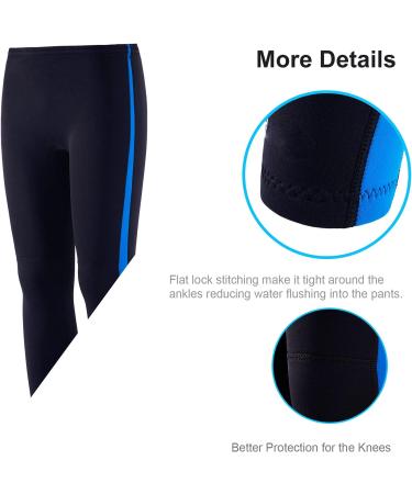 FLEXEL Swimming Pants for Men 2mm Neoprene Long Sleeve Wetsuit Pants Keep Warm for Diving Surfing Snorkeling Scuba Kayaking Sailing BLUE Middle - Buy Online on GoSupps.com