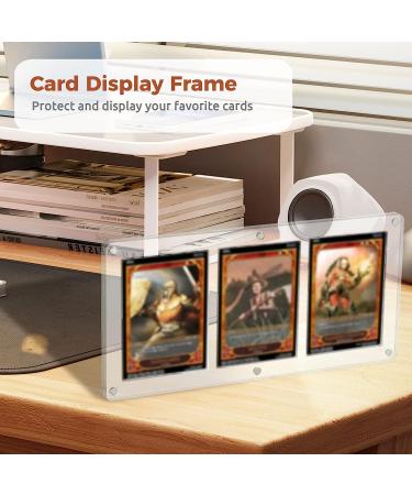BATTIPAW Acrylic Triple Card Frames - 3 Magnetic Holders for Trading Cards - Screwdown Protectors for MTG, Football, Sports Cards - Buy Online on GoSupps.com