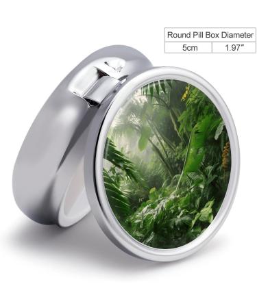 Travel Pill Box - 3 Compartment Tropical Rainforest Organizer | Portable Pill Case for Handbag & Pocket - Buy Online on GoSupps.com