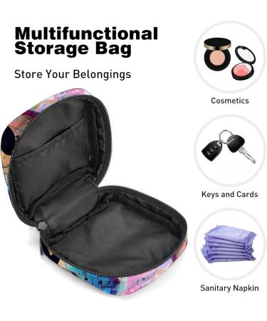 MUOOUM Tropical Leaves & Flowers Storage Bag for Women's Bandages & Menstrual Cup - Portable with Zipper Perfect for Teens & Women - Buy Online on GoSupps.com