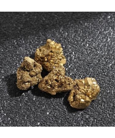 Crystal 1Pc Natural Materials Jewelry Making Electroplating Gold Raw Gemstone Crystal Cluster Titanium Geode Gifts Specimens - Buy Online on GoSupps.com