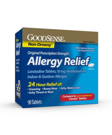 GoodSense Allergy Relief Loratadine Tablets 10 mg Antihistamine Allergy Medicine for 24 Hour Allergy Relief