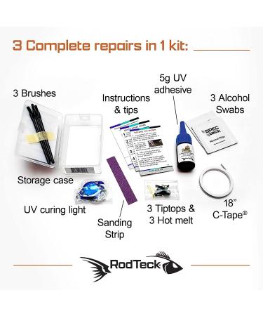 RodTeck Universal Fit Tiptop Kit for Freshwater & Saltwater Fishing Rod Repair - Buy Online on GoSupps.com