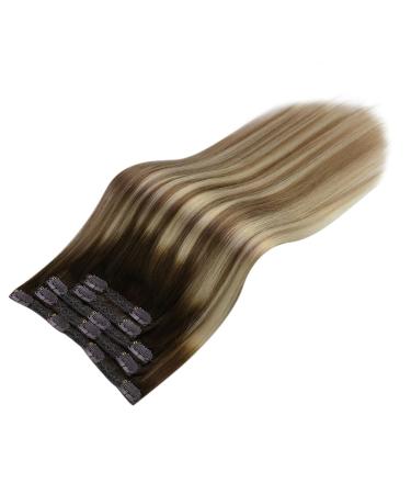 Buy Moresoo Balayage Clip In Extensions - Real Remy Hair Ombre #3/8/22 - 5pcs 80g 25cm Thick Hair for International Shipping - Buy Online on GoSupps.com
