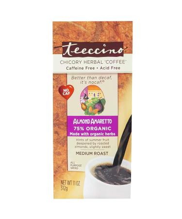 Teeccino Almond Amaretto Herbal Coffee - Medium Roast, Caffeine-Free, 11 oz (312 g) - Buy Online on GoSupps.com