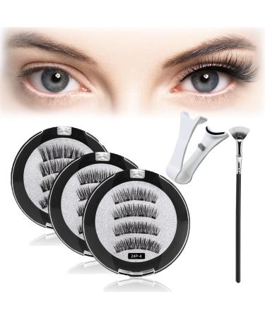 Lumentes Magnetic Eyelashes Reusable Magnetic Eyelashes Lumentes Magnetic Lashes Magnetic Eyelashes Natural Look Magnetic Eyelashes No Glue With Applicator (3styles)