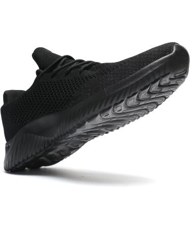 Men's Slip-on Tennis Shoes | Lightweight Breathable Sneakers | Size 12 All Black - Buy Online on GoSupps.com