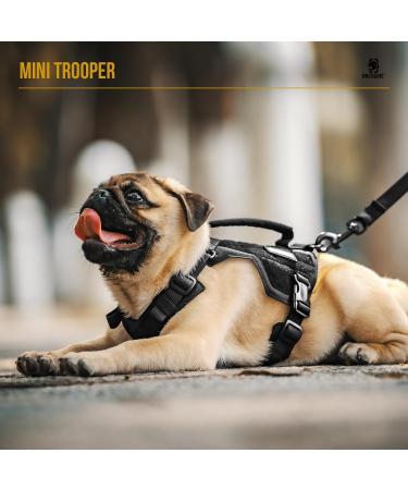 Oneigris Dog Harness & Leash Set | Mini Trooper Puppy Dishes for Extra Small to Medium Dogs - Black XS - Buy Online on GoSupps.com