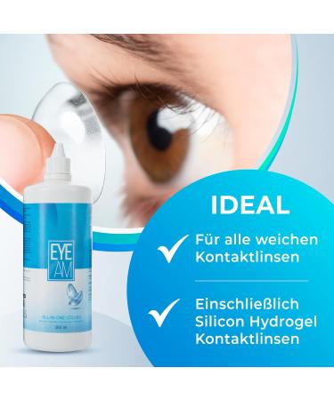 Eyeam Contact Lenses Fluidy Travel Set - 4x360ml + 2x100ml Free | All-in-One Cleaning Solution for Soft Contact Lenses - Buy Online on GoSupps.com