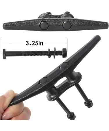VEITHI 6-inch Boat Cleat - Electrophoretic Coated Black Dock Cleats (4 Pack) - Ideal Cleat Hook for Boat Docks, Decks, Piers - Hardware Included - Buy Online on GoSupps.com