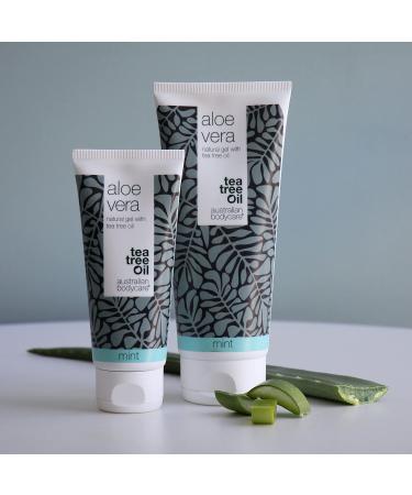 Australian BodyCare Aloe Vera Gel 200ml - Soothing After Sun Balsam with Tea Tree Oil & Mint for Itching Sunburn & Scars - 100% Vegan Cooling Moisturizer - Buy Online on GoSupps.com