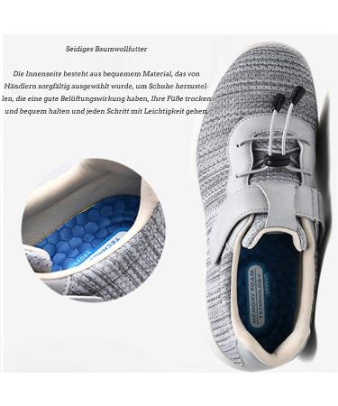 LEEWEE Extra Wide Edema Swollen Shoes - Diabetic Comfort Slippers for Men and Women - Orthopaedic Anti-Slip Shoe for Diabetic Feet, Neuropathy, Plantar Fasciitis - Blue, Size 36 - Buy Online on GoSupps.com