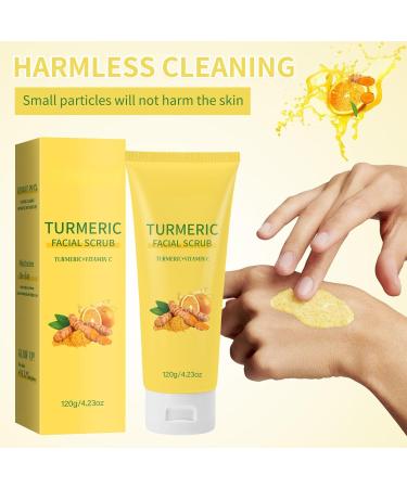 Revitalizing Exfoliating Face Scrub Vitamin C and Turmeric Face Exfoliator for Blackheads Pore Dirt & Dark Spots and Acne Control Facial Scrub for Oily & Acne-Prone Skin (2) - Buy Online on GoSupps.com
