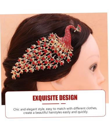 Angoily Wedding Hair Jewelry Peacock Crown Hair Comb Rhinestones Zinc Alloy Bride The Flowers Bridal Bridal Hair Jewelry - Buy Online on GoSupps.com