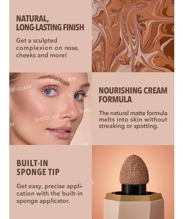 SHEGLAM Sun Sculpt Cool Toned - Barre de contour liquide dans un ton frais bronzant cr meux longue dur e - Ambre terreux Tawny Amber 4.4 ml (Lot de 1) - Buy Online on GoSupps.com