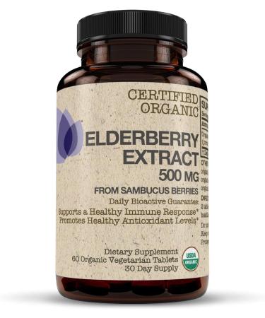 FutureBiotics Elderberry Extract 500 mg | 60 Organic Vegetarian Tablets for Immune Support - Buy Online on GoSupps.com