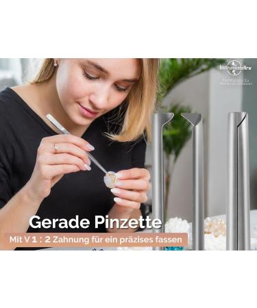 Professional Straight Tweezers 10.5 cm to 60 cm - Internal Teeth | Premium Quality SELECTION (16 cm) - International Shipping Available - Buy Online on GoSupps.com