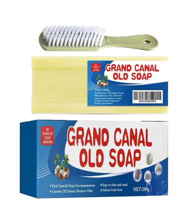 KOAHDE Durable Scent Cleaning Soap Powerful Stain Remover Cleaning Soap Bar Laundry Soap Bar Anti-Stain Soap for Hand Protection Underwear Cleaning Soap 2 Pieces