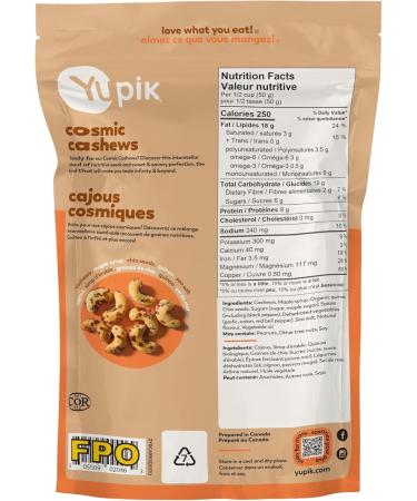 Yupik Salted Maple Cosmic Cashews 170 g Crunchy Savory Snack Made with Natural Ingredients Cashews Maple Syrup Quinoa Chia Seeds Sea Salt Perfect for Parties & Special Occasions - Buy Online on GoSupps.com